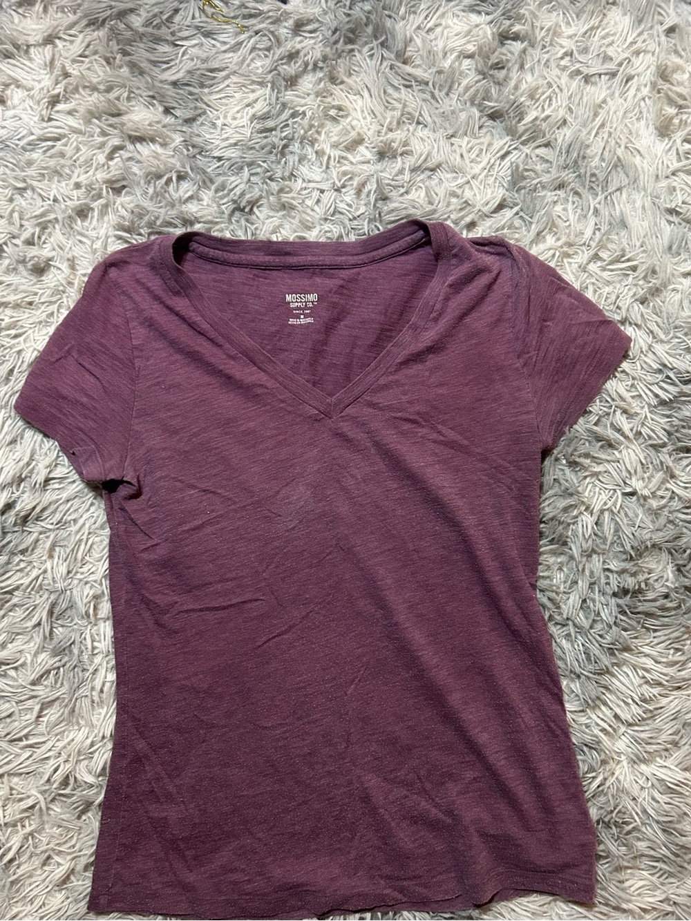 Mossimo Supply Co. Short-Sleeve V-Neck Tee in Plum